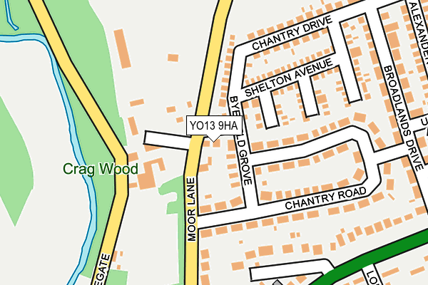 YO13 9HA map - OS OpenMap – Local (Ordnance Survey)