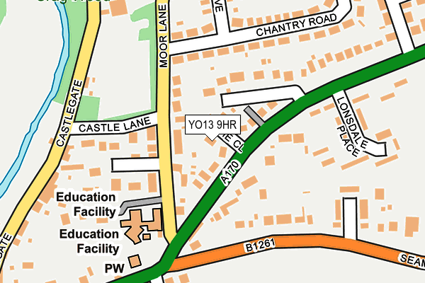 YO13 9HR map - OS OpenMap – Local (Ordnance Survey)