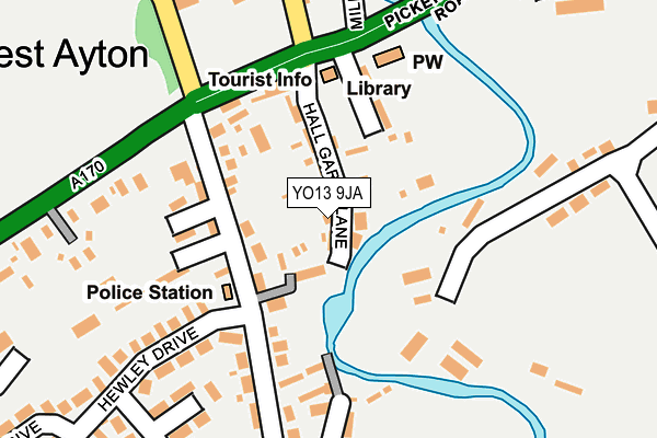 YO13 9JA map - OS OpenMap – Local (Ordnance Survey)