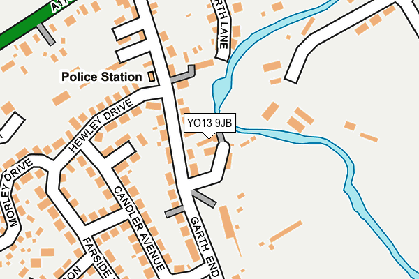YO13 9JB map - OS OpenMap – Local (Ordnance Survey)