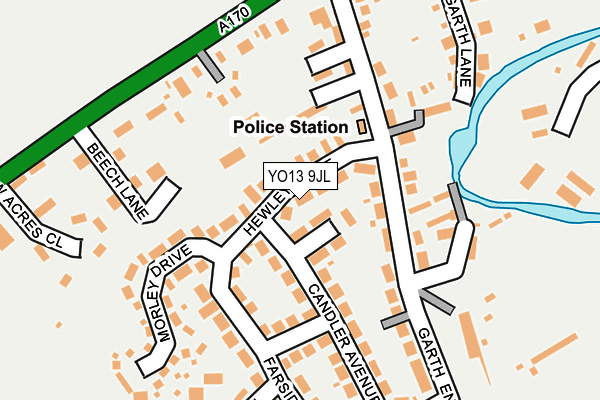 YO13 9JL map - OS OpenMap – Local (Ordnance Survey)