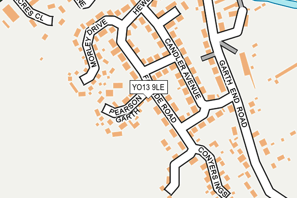 YO13 9LE map - OS OpenMap – Local (Ordnance Survey)