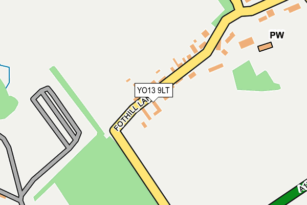 YO13 9LT map - OS OpenMap – Local (Ordnance Survey)
