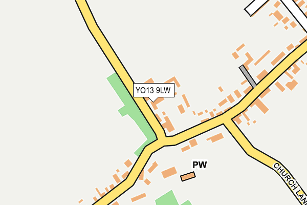 YO13 9LW map - OS OpenMap – Local (Ordnance Survey)