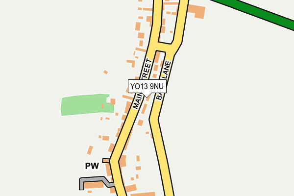 YO13 9NU map - OS OpenMap – Local (Ordnance Survey)