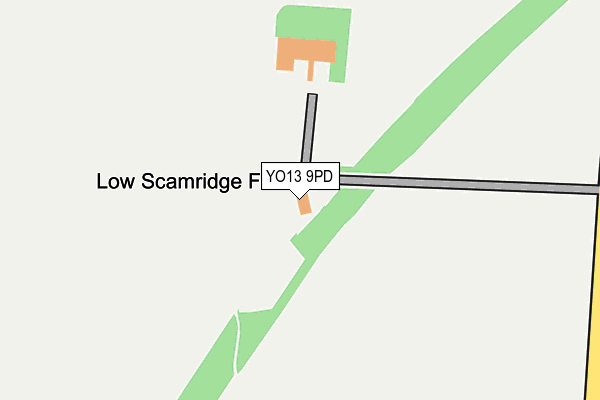 YO13 9PD map - OS OpenMap – Local (Ordnance Survey)