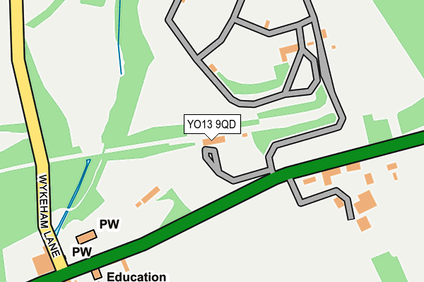 YO13 9QD map - OS OpenMap – Local (Ordnance Survey)