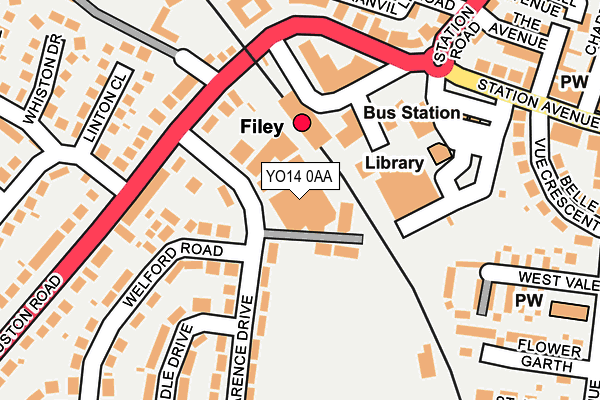 Map of ROBERT DALE & SONS (FILEY) LIMITED at local scale
