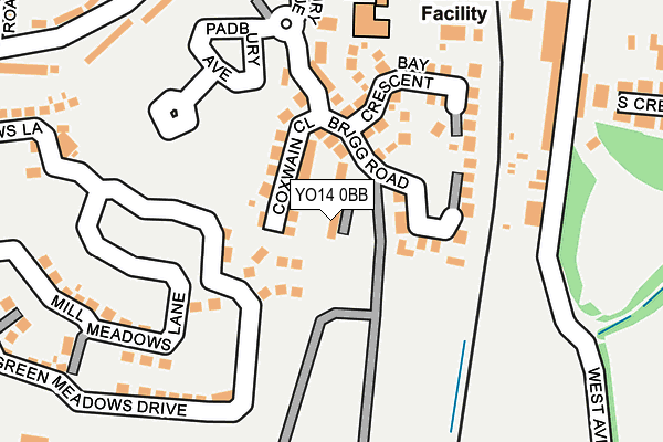 YO14 0BB map - OS OpenMap – Local (Ordnance Survey)