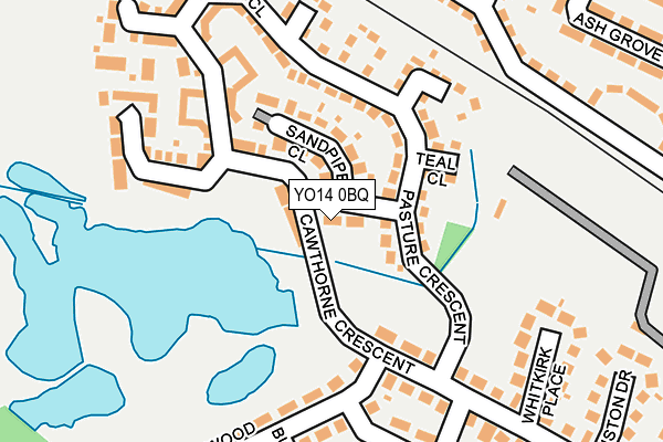 YO14 0BQ map - OS OpenMap – Local (Ordnance Survey)