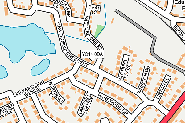 YO14 0DA map - OS OpenMap – Local (Ordnance Survey)