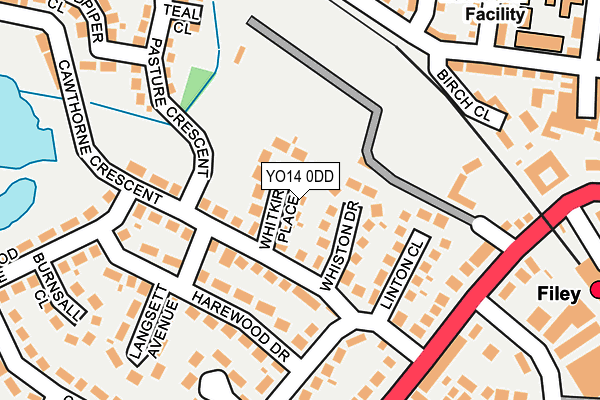 YO14 0DD map - OS OpenMap – Local (Ordnance Survey)