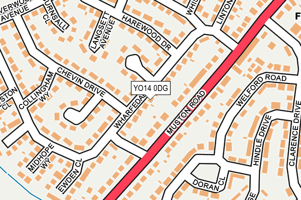 YO14 0DG map - OS OpenMap – Local (Ordnance Survey)