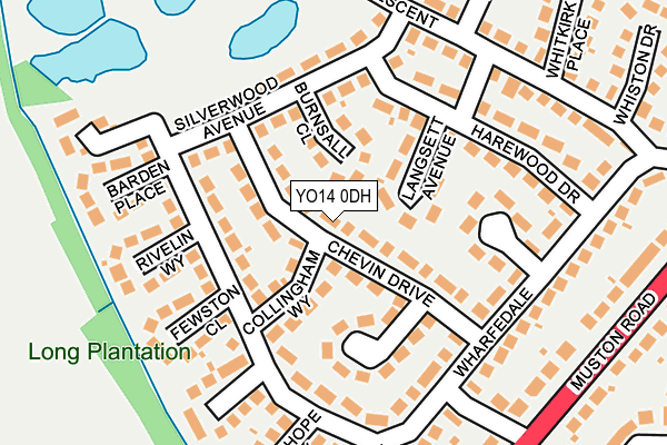 YO14 0DH map - OS OpenMap – Local (Ordnance Survey)