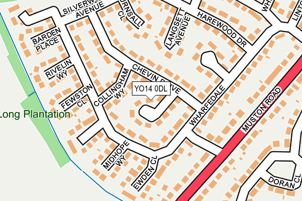 YO14 0DL map - OS OpenMap – Local (Ordnance Survey)