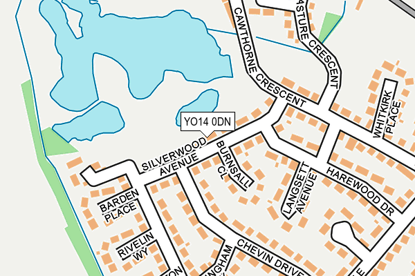 YO14 0DN map - OS OpenMap – Local (Ordnance Survey)