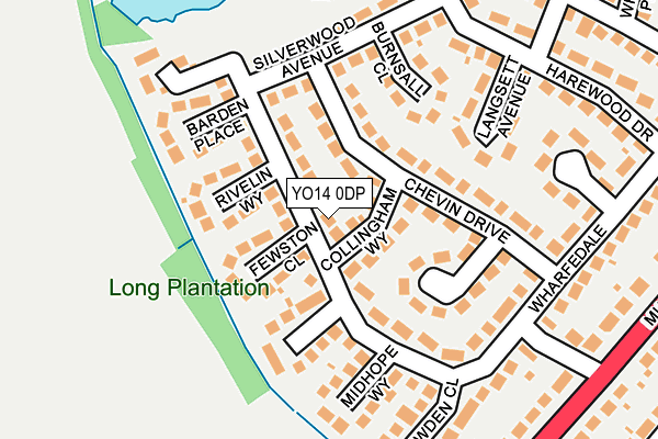 YO14 0DP map - OS OpenMap – Local (Ordnance Survey)
