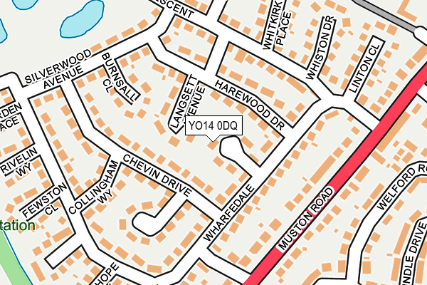 YO14 0DQ map - OS OpenMap – Local (Ordnance Survey)