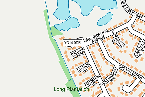 YO14 0DR map - OS OpenMap – Local (Ordnance Survey)