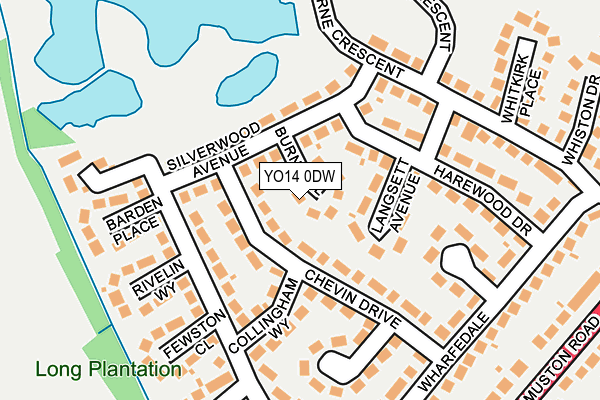 YO14 0DW map - OS OpenMap – Local (Ordnance Survey)