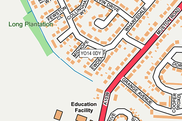 YO14 0DY map - OS OpenMap – Local (Ordnance Survey)