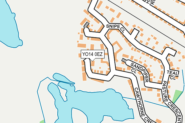 YO14 0EZ map - OS OpenMap – Local (Ordnance Survey)