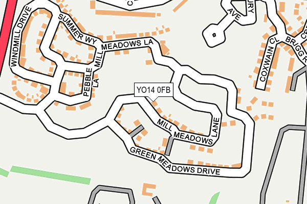YO14 0FB map - OS OpenMap – Local (Ordnance Survey)