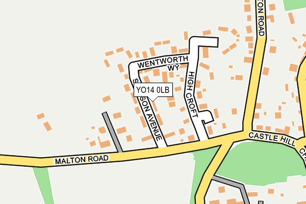 YO14 0LB map - OS OpenMap – Local (Ordnance Survey)