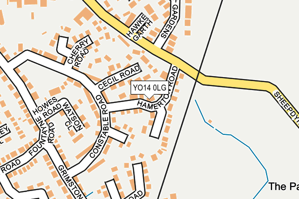 YO14 0LG map - OS OpenMap – Local (Ordnance Survey)