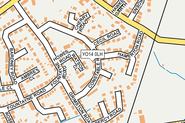 YO14 0LH map - OS OpenMap – Local (Ordnance Survey)