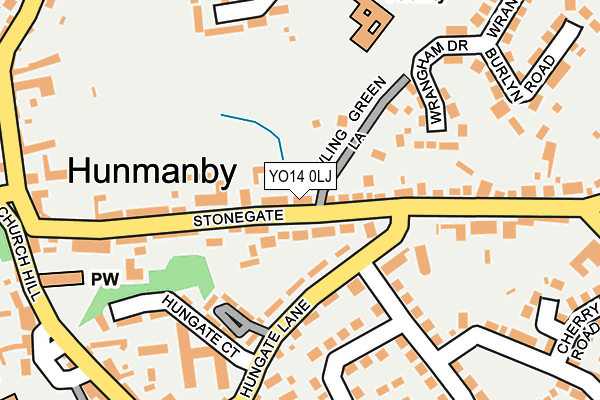 YO14 0LJ map - OS OpenMap – Local (Ordnance Survey)