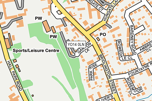 YO14 0LN map - OS OpenMap – Local (Ordnance Survey)