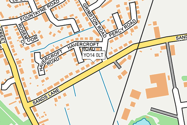 YO14 0LT map - OS OpenMap – Local (Ordnance Survey)