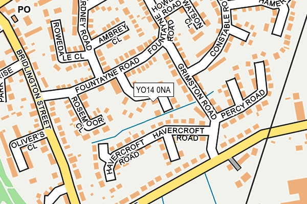 YO14 0NA map - OS OpenMap – Local (Ordnance Survey)