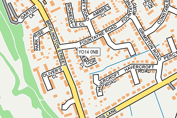 YO14 0NB map - OS OpenMap – Local (Ordnance Survey)