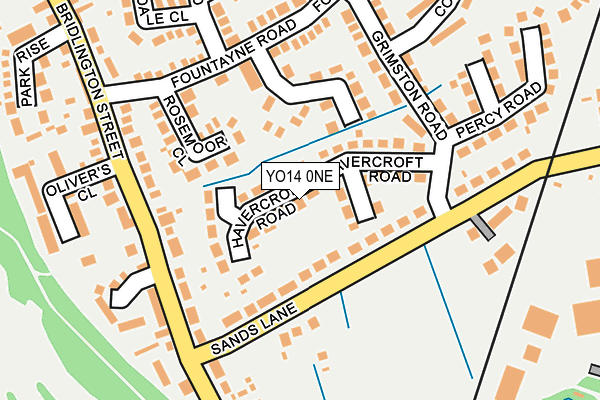 YO14 0NE map - OS OpenMap – Local (Ordnance Survey)