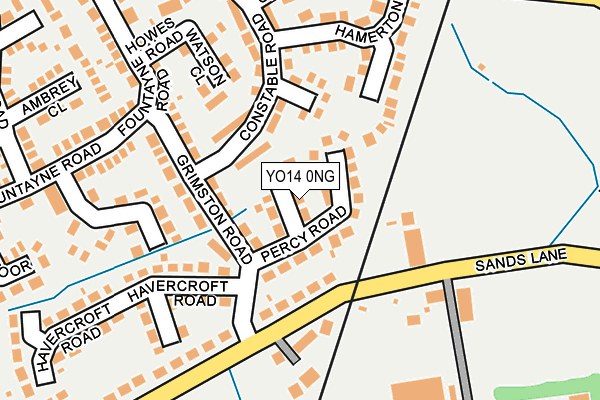YO14 0NG map - OS OpenMap – Local (Ordnance Survey)