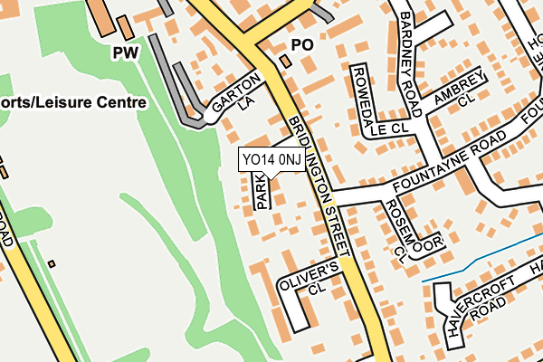 YO14 0NJ map - OS OpenMap – Local (Ordnance Survey)