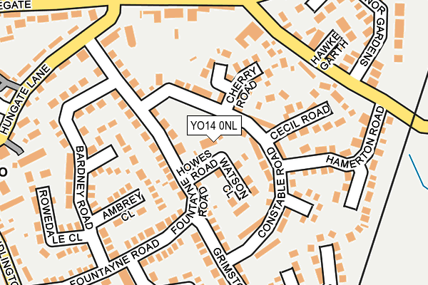 YO14 0NL map - OS OpenMap – Local (Ordnance Survey)