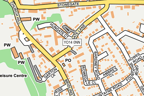 YO14 0NN map - OS OpenMap – Local (Ordnance Survey)