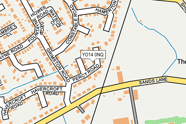 YO14 0NQ map - OS OpenMap – Local (Ordnance Survey)