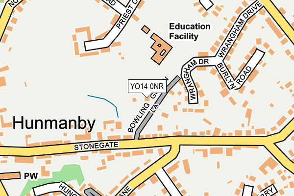 YO14 0NR map - OS OpenMap – Local (Ordnance Survey)