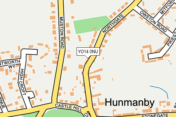 YO14 0NU map - OS OpenMap – Local (Ordnance Survey)