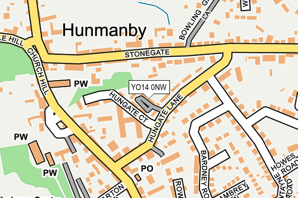 YO14 0NW map - OS OpenMap – Local (Ordnance Survey)