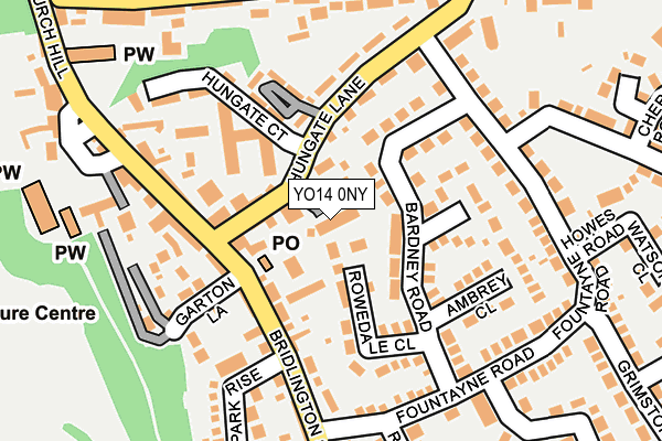 YO14 0NY map - OS OpenMap – Local (Ordnance Survey)