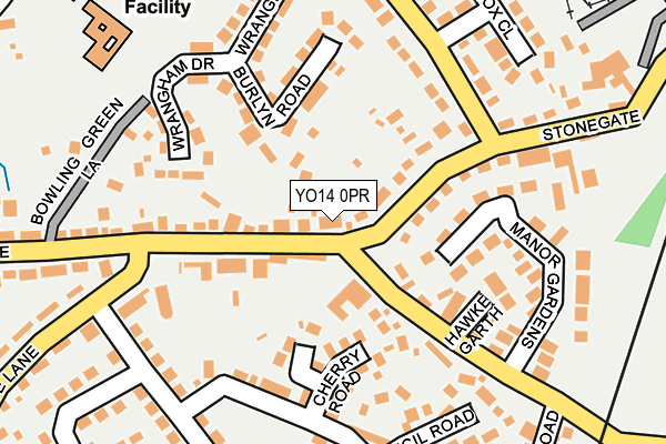 YO14 0PR map - OS OpenMap – Local (Ordnance Survey)