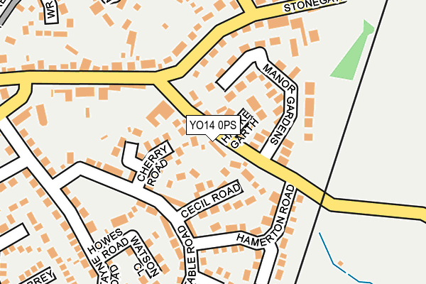 YO14 0PS map - OS OpenMap – Local (Ordnance Survey)