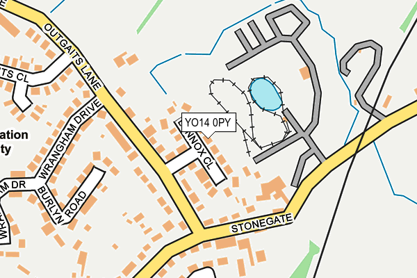 YO14 0PY map - OS OpenMap – Local (Ordnance Survey)