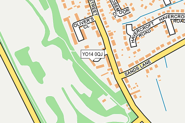YO14 0QJ map - OS OpenMap – Local (Ordnance Survey)