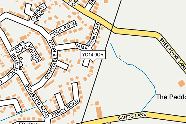 YO14 0QR map - OS OpenMap – Local (Ordnance Survey)